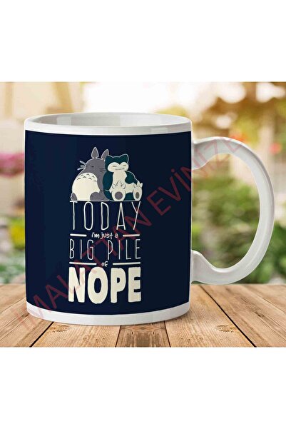 ART HEDİYE 1-1996 Snorlax Totoro Big Pile Of Nope Studio Ghibli Pokemon كوب م...