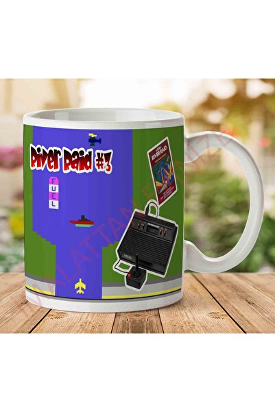 ART HEDİYE كوب A2795 Nostalgia Legend Game River Raid Comador 64 مطبوع على ال...