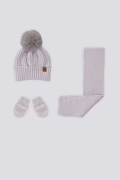 U.S. Polo Assn. U.S. Polo Assn Baby Girl Pink Scarf-Beanie-Gloves Set