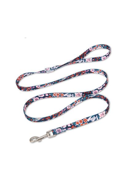 True Love Blue Cat Collar Strap with Colorful Flower Pattern