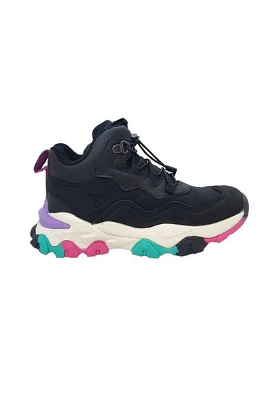 Vicco VİCCO APEX GIRL'S ΜΑΥΡΟ-ΦΟΥΣΙΑ ΦΙΛΕΤΟ PHYLON TREKKING ΜΠΟΤΕΣ