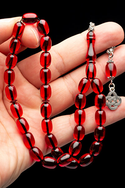 OTTOTESBİH Men's Gift Capsule Cut and Pressed Amber Rosary