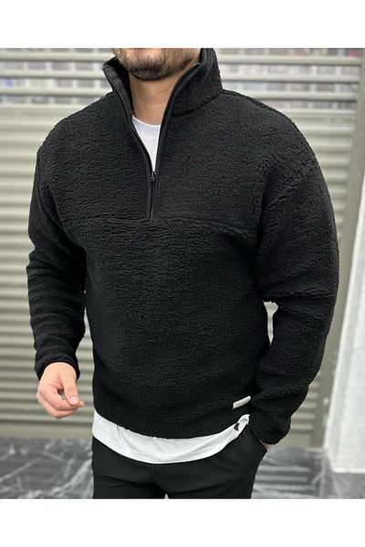 ferywear Men's Regular Cut Stand Collar Sweatshirt