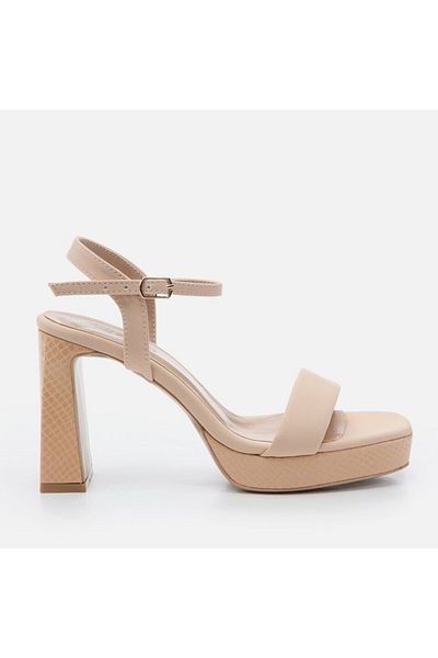 Hotiç Women's Heeled Natural Sandals