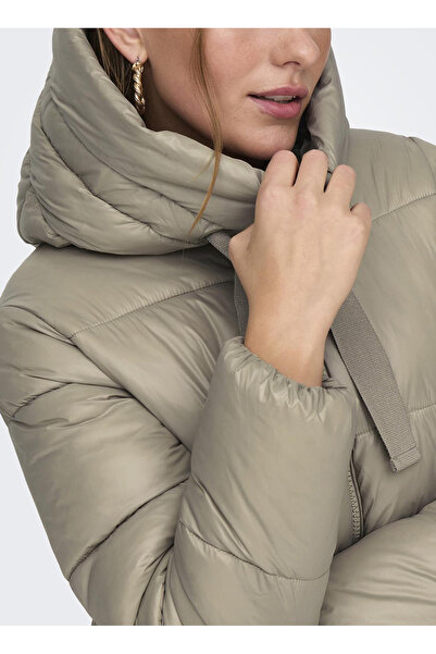 ONLY Açık Kahve Kadın Mont ONLNEWSCARLETT HOOD PUFFER CC OTW