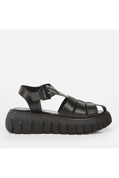 Yaya by Hotiç Black Yaya Women's Flat Sandals