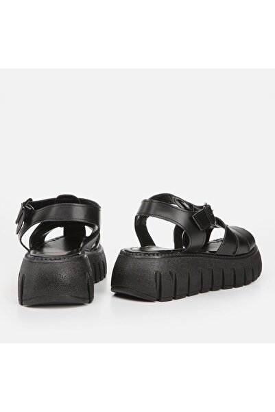 Yaya by Hotiç Black Yaya Women's Flat Sandals