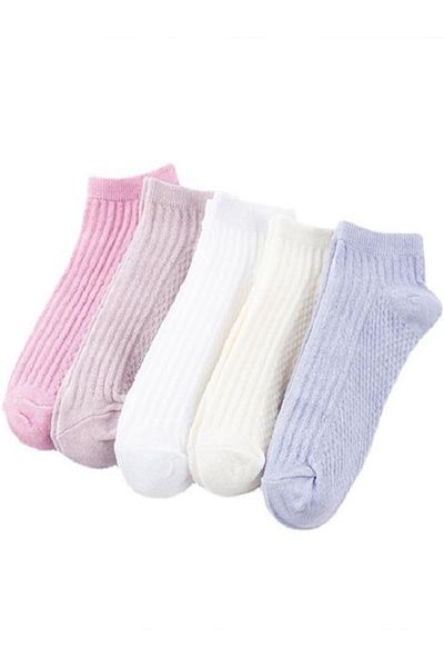 Black Arden Socks New Model Summer Textured Colorful Short Socks Set 5 Pairs