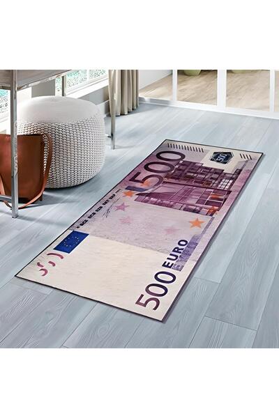 Siela Halı Yıkanabilir Euro Desenli Kaymaz Taban Dijital Baskı Hal