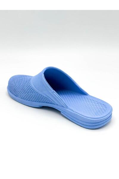 sermoda Burnu Kapalı Kaymaz Erkek Terlik Banyo Lavabo Tuvalet Terlik 09601 Mavi