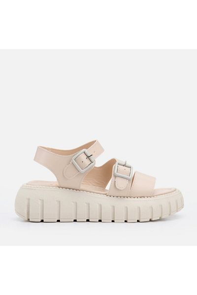 Yaya by Hotiç Beige Yaya Women's Flat Sandals