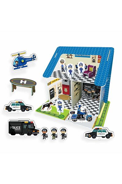 Akar Police Station 3d Puzzle Model
