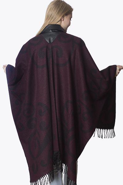 Forum Fashion P001 Poncho jacquard cu model Keel
