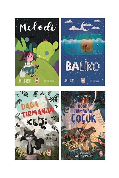 Timaş Çocuk مجموعة كتب تسلق الصبي إلى الجبل - تسلق القط - بالينو - ميلودي 4