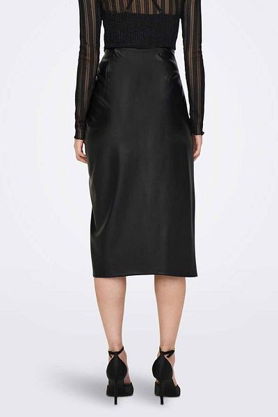 ONLY Women's Mıa Faux Leather Skirt