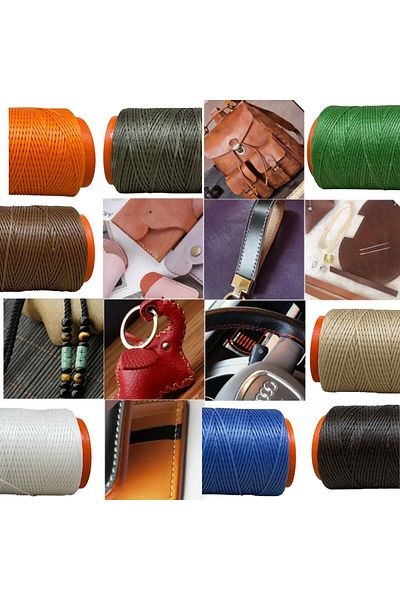 ipekbazaar Waxed Thread 0.8 Mm-100 Mt Waxed Thread Jewelry Leather Hobby Saddler Thread Bag Thread, Gray