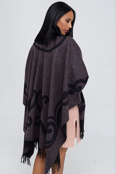 Forum Fashion P001 Keel Patterned Jacquard Poncho