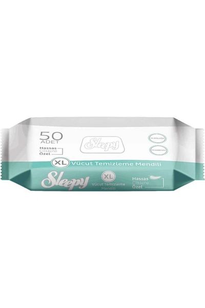 Sleepy Patient Body Cleaning Wet Wipes Towel 50 Sheets Xl Pack of 6