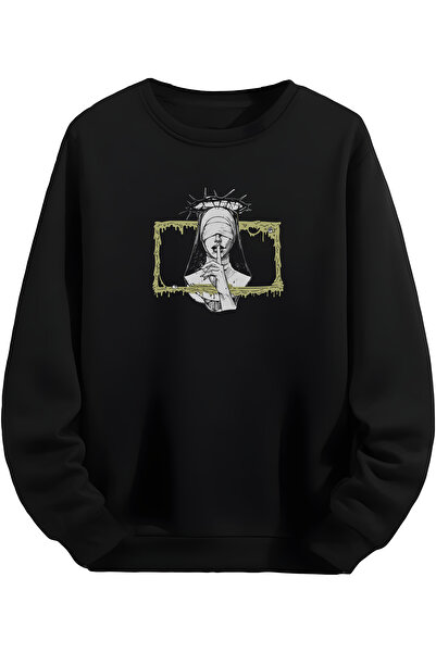 MAGORS Μαύρο φούτερ με λεπτομέρεια σχεδίασης SShhhh