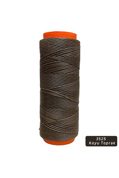 ipekbazaar Waxed Thread 0.8 Mm-100 Mt Waxed Thread Jewelry Leather Hobby Saddler Thread Bag Thread, Dark Soil