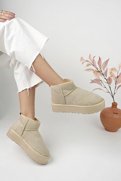 en7 Beige Women's Boots