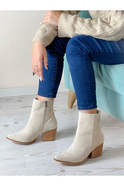 irmona BAMMİ BEJ SÜET DALLAS KISA BOT