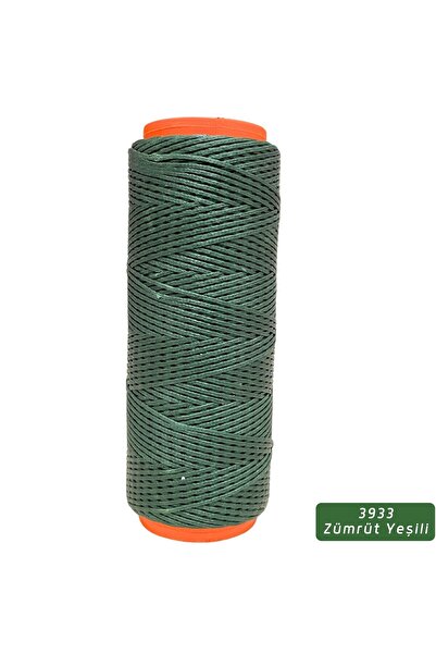 ipekbazaar Mumlu Ip 0,8 Mm-100 Mt Mumlu Iplik Takı Deri Hobi Saraç Ipliği Çanta Ipi, Zümrüt Yeşili