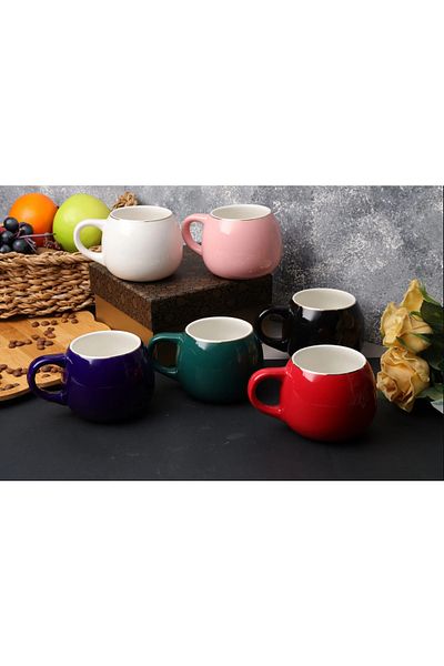 behila Gold Detailed PORCELAIN Mug Navy Blue