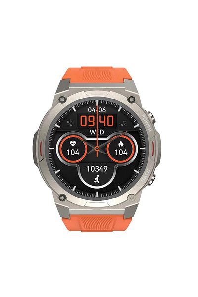 HiFuture Mix2 Orange Smart Watch - Bluetooth 5.2, Ip68, 1.43 Inch Amoled, 36mm Heart Rate Sports Tracker