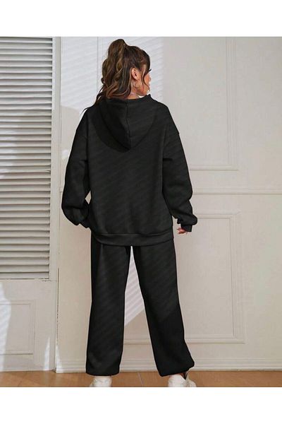 AFROGİYİM Γυναικεία αθλητική φόρμα Brooklyn New York με στάμπα Oversize Fleece