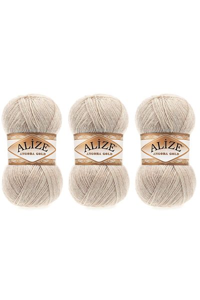 Alize Angora Gold Νήματα πλεξίματος χειρός 100 Gr 3 ΤΕΜΑΧΙΑ ΧΡΩΜΑ 152 ΠΕΤΡΑ ΧΡΩΜΑ ΜΕΛΑΝΖ