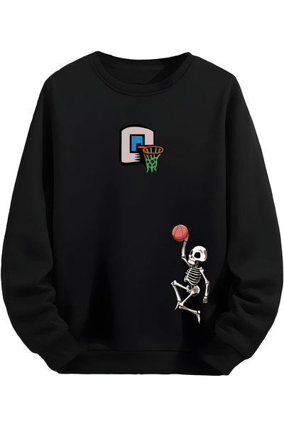 MAGORS Φούτερ με μοτίβο μαύρου σκελετού και κουτάλας