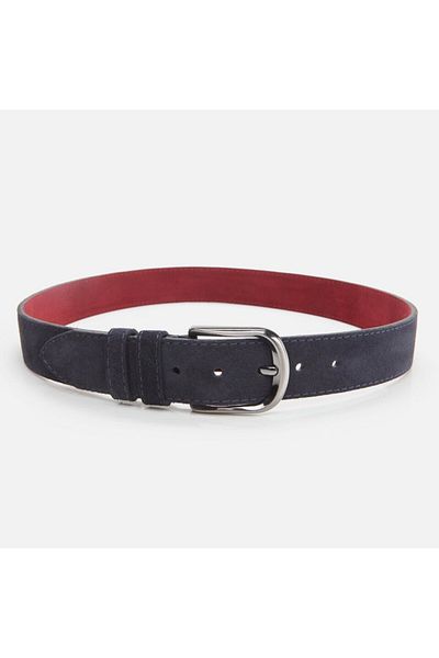 Hotiç Ανδρική ζώνη από γνήσιο δέρμα Navy Blue