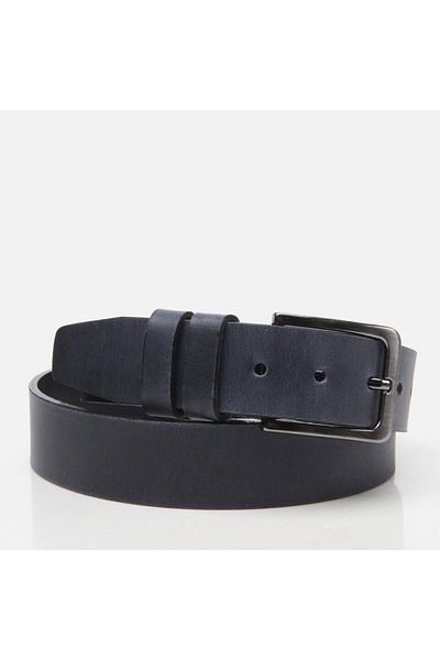 Hotiç Ανδρική ζώνη από γνήσιο δέρμα Navy Blue