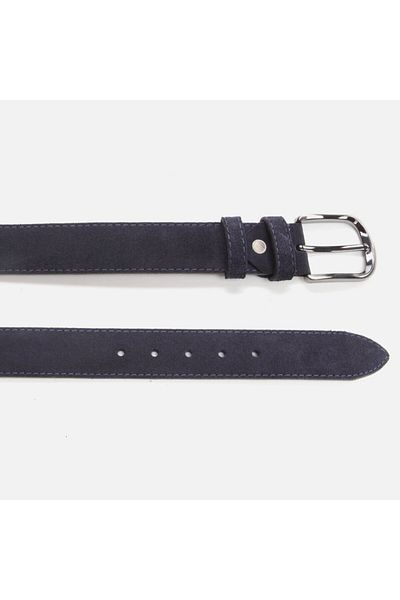 Hotiç Ανδρική ζώνη από γνήσιο δέρμα Navy Blue