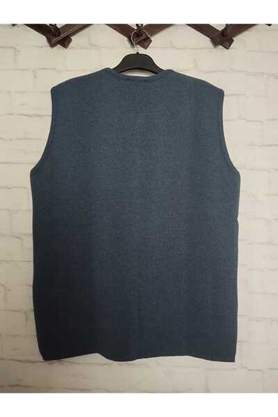 anne moda ankara зимен, стоманено плетен, кръгла яка, къс елек с 2 джоба и копчета