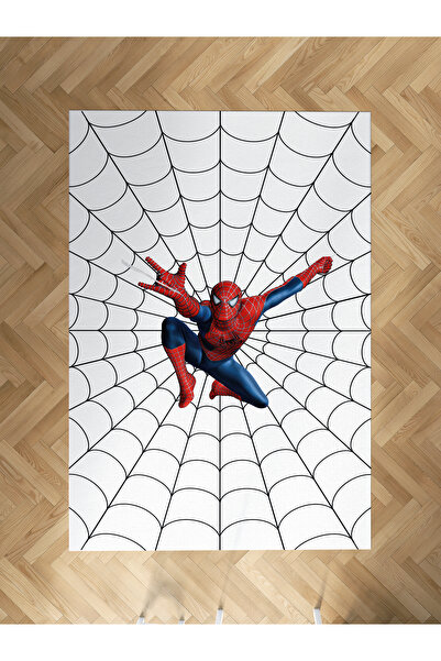 MEKTA HOME BEBEK VE ÇOCUK ODASI Ağ ve Spiderman Desenli Halı