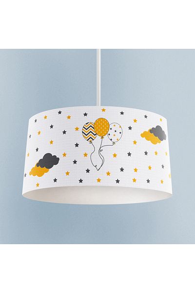 MEKTA HOME Hopscotch Patterned Baby and Children's Room Chandelier with Three Balloons