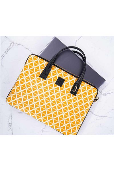 Minbag Τσάντα Laptop Marin 13 ιντσών μουσταρδί κίτρινο
