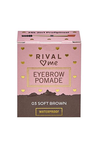Rival Loves Me Long Lasting Eyebrow Pomade - Water Resistant No:03 Soft Brown - 1 piece