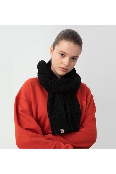 Nors Kaşkol tricot gros negru