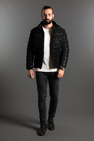 ZEKİ ÖZER ΑΝΔΡΙΚΟ ΜΑΥΡΟ ΓΙΑΚΑ ΓΟΥΝΑ ΕΙΣΑΓΩΓΙΚΟ ΔΕΡΜΑΤΙΝΟ ΠΑΛΤΟ