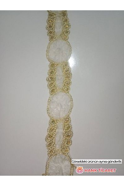 HANK TİCARET 8 Meters Guipure Scallop Quality Special Embroidered Elegant and Flamboyant Fabric Guipure