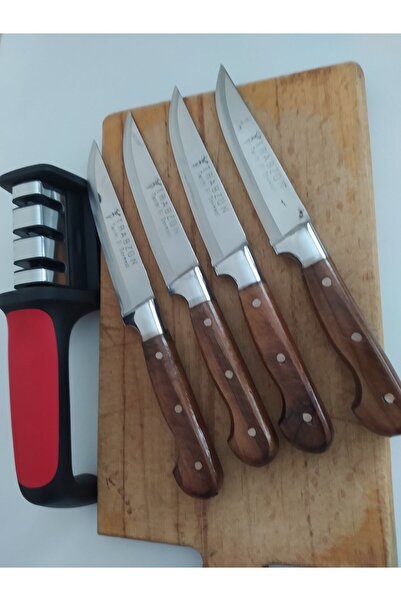 TRABZON Bıçak Mutfak Sebze Et Ekmek Bıçak Bıçak Bileme 5 Bıçak Bileyici Mutfak Seti