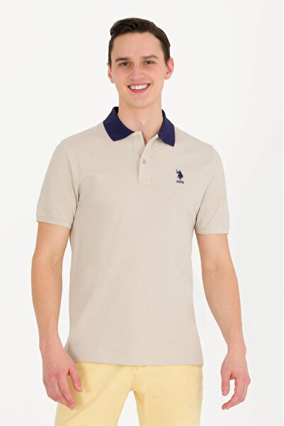 U.S. Polo Assn. USPA POLO YAKA MANŞETLİ NAKIŞLI ERKEK T-SHIRT