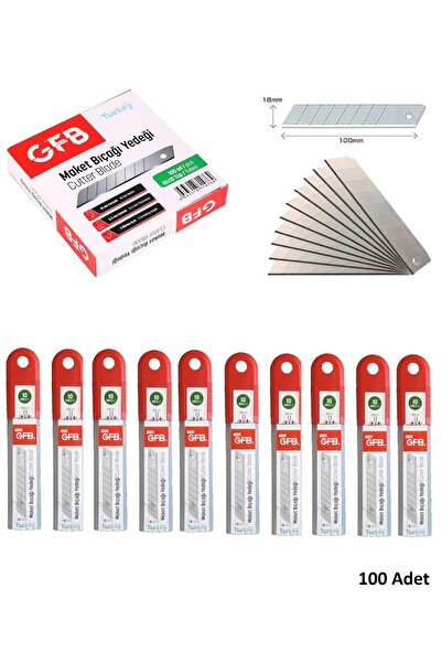 Depolife falçata yedek bıçağı GFB 100lü maket bıçağı yedeği 0.5mm