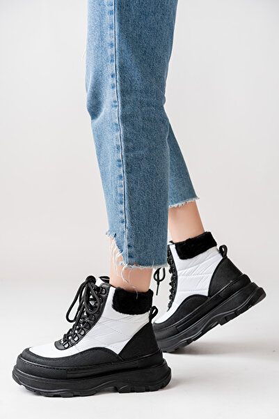 SadiasSpyder Kadın Paraşüt Kumaş Kaymaz Taban Kar Botu