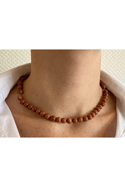 NehirTaş Sertifikalı Yıldız Taşı Doğaltaş Kolye 8 Mm