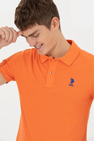 U.S. Polo Assn. USPA POLO YAKA MANŞETLİ NAKIŞLI ERKEK T-SHIRT