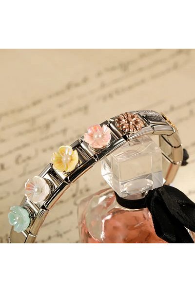 RoseCo00 Italian Steel Bracelet Charm